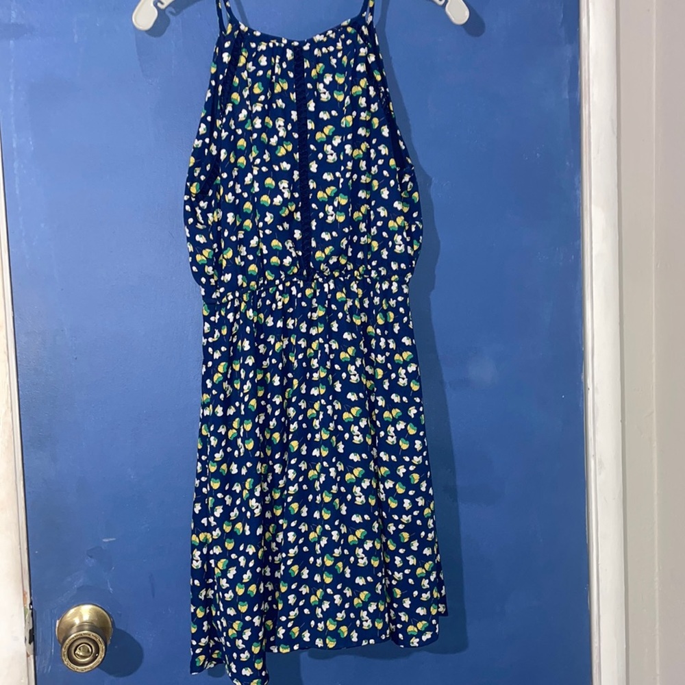 blue floral Francesca’s dress xs